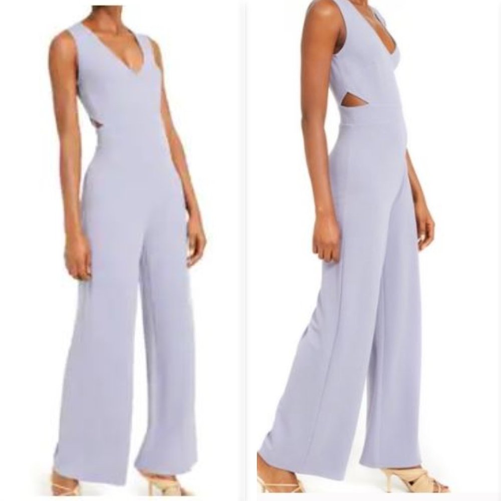 Bar III Cut-Out V-Neck Jumpsuit